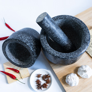 Stone Garlic Mortar And Pestle Large Manual Grinder For Peeling Garlic Herb Spice Tools - Product Image 1