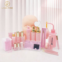 Kit de formation pour extensions de cils, kit de cils personnalisé pour débutants, ensemble d'outils de maquillage pour cils, sac de salon, kits de cils