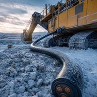 Cable de Minería Arctic Grade KGE HL de 6kV 10kV, Cable de Alimentación de Alto Voltaje con Blindaje de Goma, Resistente al Frío de -60°C, para Minas de Kazajstán