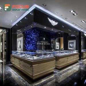 Fabricant d'étuis de présentation de bijoux de luxe sur mesure, finition laminée, armoire à bijoux pour magasin de marque - Product Image 1