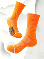 Calcetines Deportivos Personalizados con Bajo MOQ, Calcetines de Algodón de Media Caña, Blancos, Unisex, para Baloncesto y Atletismo