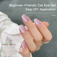 Vernis Gel 5-en-1 Effet Œil de Chat 15ml à Séchage Rapide, Sans Base ni Top Coat, pour Manucure LED UV, Marque Privée