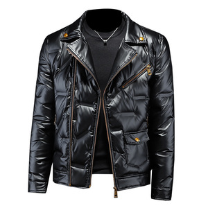 Hiver 90% Down Glossy Suit Collar Down Jacket Fashion Warm Coat Down Jackets Men - Product Image 6