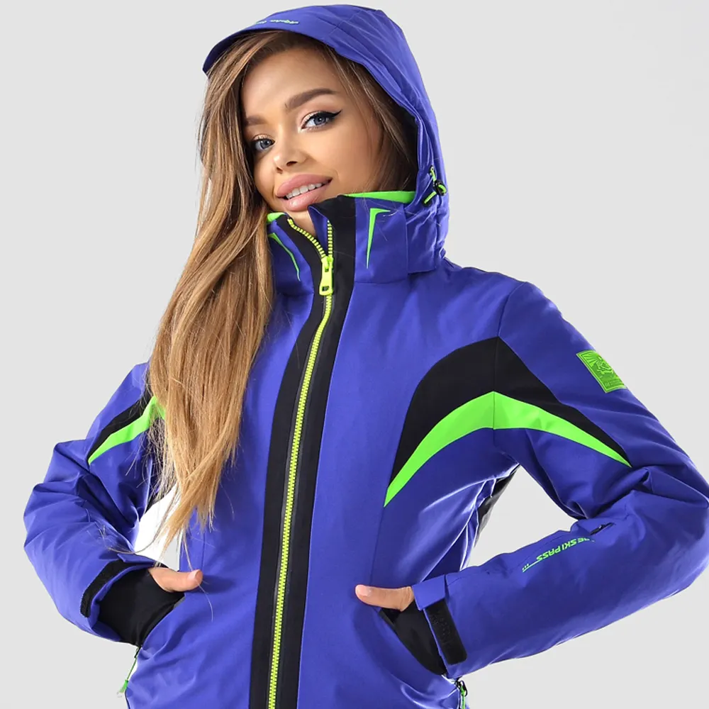2024 baru kedatangan kustom Logo Super ringan 10000mm H2O Snowsuit tahan angin tahan air Ski wanita jaket setelan Snowsuit