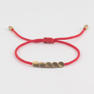 <span class=keywords><strong>Bracelet</strong></span> Bouddhiste Tibétain Tressé Fait Main avec Perles de Cuivre, Cordon Porte-Bonheur Tibétain pour Hommes Femmes - Product Image 6