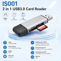 Lector de Tarjetas USB 3.0 2 en 1, SD TF Micro SD, 5Gbps de Alta Velocidad, Chip GL3224, Mini Lector Portátil para Laptop, PC y Cámara