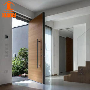 Ngoại thất khách sạn cách âm khóa Polymer bề mặt sơn tối giản hiện đại cửa gỗ lối vào cho nhà sử dụng - Product Image 3