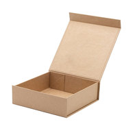 Emballage écologique boîtes d'emballage cadeau carrées en papier kraft à fermeture magnétique