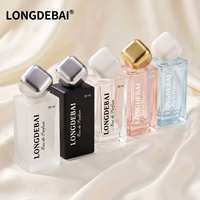 Flacon de parfum vide de qualité supérieure en gros, 30 ml, 50 ml, 100 ml, élégant, rechargeable, en verre, avec bouchon métallique unique en forme de cube