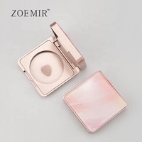 Boîtier compact vide pour poudre, palette carrée pour blush et contour, palette de fards à paupières crème rose doré, avec compartiment intérieur de 40 mm, palette de maquillage pour poudre