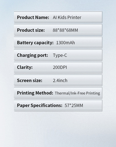 Impresora Inteligente con IA para Niños, Dispositivo de Impresión Portátil sin Tinta para Dibujar y Aprender - Product Image 4