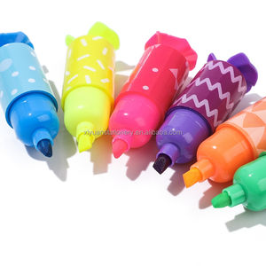 6 सिंक्रोटेड रंग और खुशबू कैंडी थीम मिनी हाइलाइटर्स - Product Image 1