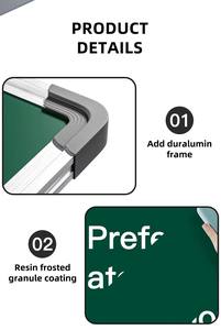 <span class=keywords><strong>Pizarra</strong></span> Magnética Plegable de 100cm*300cm, Marco de <span class=keywords><strong>Acero</strong></span> Resistente, Montaje en Pared, Modelo HJ, <span class=keywords><strong>Pizarra</strong></span> de Tres Pliegues-09, para Hogar y Escuela - Product Image 5