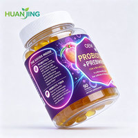 Gummies au magnésium avec prébiotiques et probiotiques, saveur framboise, sans sucres ajoutés, pour le soutien du stress, du sommeil et de la récupération, OEM