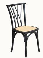 Chaise de salle à manger empilable en bois de style nordique, ensemble chaise et table de bar/caf style campagne française pour mariages et réceptions en plein air