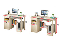Mobilier moderne bureau à domicile grand bureau d'ordinateur de bureau design simple avec espace de rangement chambre étudiant bureau d'étude
