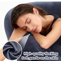 Coussin gonflable en PVC floqué épaissi avec accoudoirs, canapé gonflable pour camping extérieur, canapé paresseux