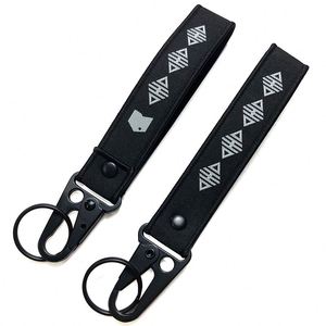 Custom Embroidered Jet Tag Flight Keychain Woven <b>Keyring</b> Carabiner Promotions Keytag for Cars & Flights - Product Image 4