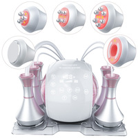Appareil de remodelage corporel 80K pour salon, rose, amusant, avec cinq poignées, pour la perte de graisse et le soin des yeux, lifting et raffermissement cutané 658nm, se range dans une valise