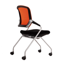 Chaise d'entraînement pour étudiants en maille de haute qualité, sièges collaboratifs pour salles de classe avec tablette pliable pour les amphithéâtres universitaires