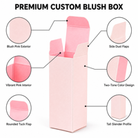 Boîte à rouge à lèvres pliable minimaliste personnalisée en papier, du fabricant, recyclable, durable et idéale pour l'expédition