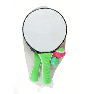 SCVIBE Ensemble de raquettes de plage 2-en-1 à double fonction : <span class=keywords><strong>Tennis</strong></span> de plage et jeu de capture inversée, Raquette personnalisée en MDF 32,5x18,5cm - Product Image 5