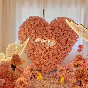Muro de Flores en Forma de Corazón de Seda al por Mayor, Marca Jinzhuang, Fondo de Boda y Decoración de Techo, Arco de Corazón - Product Image 2
