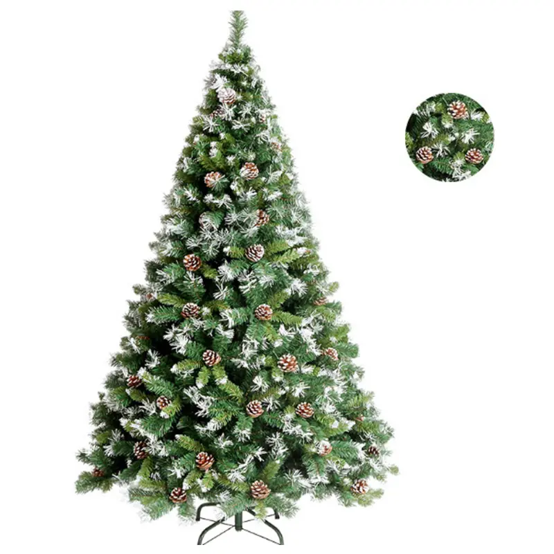 Prextex 6 Feet Premium suni ladin noel ağacı menteşeli kar beyaz İpuçları hafif