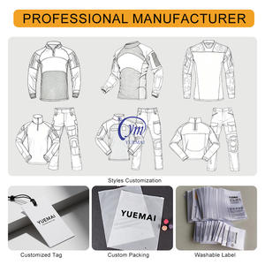 전술 기어 유니폼 개구리 정장 남자의 긴 소매 카모 셔츠와 바지 1/4 지퍼 - Product Image 5