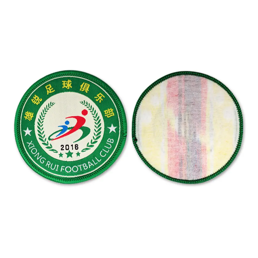 Customized Logo Free Design Velcro Adhesive High Quality T-shirts Label Woven Patches for Garment