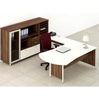 Bureau de direction moderne en L, très vendu, avec tiroirs de rangement – structure en acier et aluminium durable et écologique, garantie 5 ans
