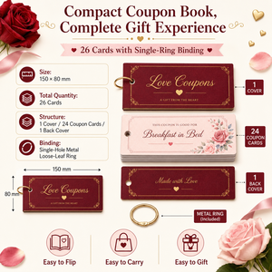 Libro de Cupones Románticos Personalizados para Rascar, <span class=keywords><strong>24</strong></span> Cupones de Amor con Tarjetas DIY y Recompensas Ocultas, Regalo para Novio o Esposo - Product Image 6