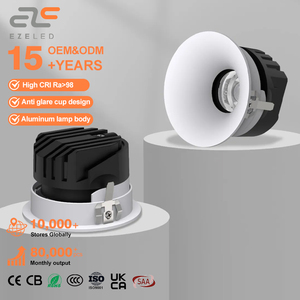 <span class=keywords><strong>Spot</strong></span> <span class=keywords><strong>LED</strong></span> COB à télécommande en aluminium, 12W, 5 températures de couleur réglables, luminosité optimisée et design anti-éblouissement – Meilleures ventes - Product Image 1