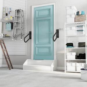 Barandillas de Hierro Forjado Baihao, Negras, para Interiores y Exteriores, Montadas en la Pared del Garaje, Pasamanos con Capacidad de Carga de 100 kg, Barandas de Seguridad para Baño - Product Image 1