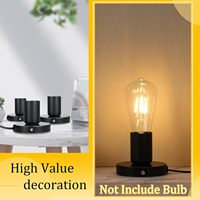 Base de Lampe de Bureau en Métal Poli E27, Douille pour Ampoule de Reptile, Remplacement de Câble avec Interrupteur On/Off