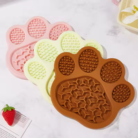 Gamelle anti-éclaboussures pliable et durable en gel de silice écologique pour chiens – Tapis à lécher à motif uni et design étanche