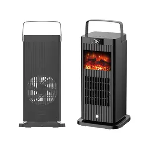 Decorative Fireplace Heater PTC Heating Element Tower Standing Heater Kerosene Fireplace Heaters For Winter With 3D Flame Electr