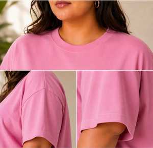 เสื้อยืดโอเวอร์ไซส์ผู้หญิงทรงพอดีตัวสำหรับฤดูร้อน คอกลม แขนสั้น ระบายอากาศได้ดี สไตล์สตรีทแฟชั่น - Product Image 2