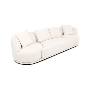 Ensemble de <span class=keywords><strong>causeuse</strong></span> de salon moderne de luxe dernier cri canapé sans cadre 3 places pour mariage canapé inclinable pivotant avec pouf - Product Image 2