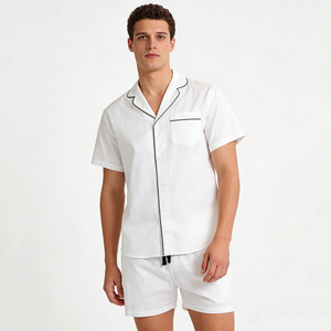 Conjuntos de Pijamas de Bambú Beefey para <span class=keywords><strong>Hombre</strong></span>, Ropa de Dormir Personalizada de Manga Corta, Pijamas Ecológicos para <span class=keywords><strong>Hombre</strong></span> - Product Image 3