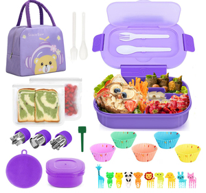 Juego de fiambrera de 27 piezas, bolsa aislada, bolsa sellada para alimentos, juego de caja Bento para cortar verduras - Product Image 3