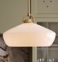 Luminaire suspendu moderne en laiton pour îlot de cuisine avec abat-jour en verre, lampe de plafond contemporaine pour salle à manger
