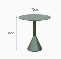 Tables et chaises en fer modernes minimalistes pour l'extérieur pour les cafés Boutiques de thé au lait Chaises Villas Cours Forgées