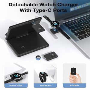 Estación de Carga Inalámbrica Plegable 3 en 1 con Carga Multiángulo y Cargador de Reloj Desmontable Tipo-C para <span class=keywords><strong>Samsung</strong></span> Z Fold/<span class=keywords><strong>Flip</strong></span> - Product Image 2