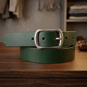 BS INTERNATIONAL High Quality Custom Square Steel Men's Pure <b>Cow</b> Hide Leather Pin Buckle Vintage Waterproof Eco-Friendly Heavy - Product Image 1
