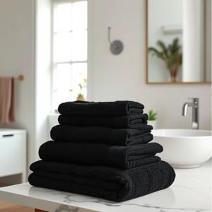 Tovaglia da bagno in puro cotone asciugamano quadrato con logo personalizzato ricamato asciugamani neri per <span class=keywords><strong>parrucchiere</strong></span> - Product Image 3