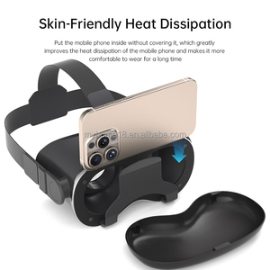 Lunettes VR <span class=keywords><strong>3D</strong></span> intelligentes G18 personnalisées en gros, compatibles avec les téléphones IOS et Android, casque de réalité virtuelle pour films et jeux - Product Image 3