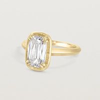 CHICNNA Nouvelle Arrivée Bague de Fiançailles en Vermeil Or 14 carats et Argent S925 avec Zircon, Motif Géométrique Classique, Bague de Luxe pour Anniversaire