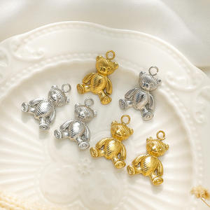 PVd זהב נירוסטה תליוני דובי תליוני וקמעות עבור שרשרת קסם - Product Image 5