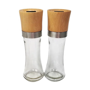 2025 chine usine approvisionnement de haute qualité en céramique pot à épices à main bois <span class=keywords><strong>poivre</strong></span>/sel <span class=keywords><strong>moulin</strong></span> populaire maison cuisine accessoires - Product Image 2